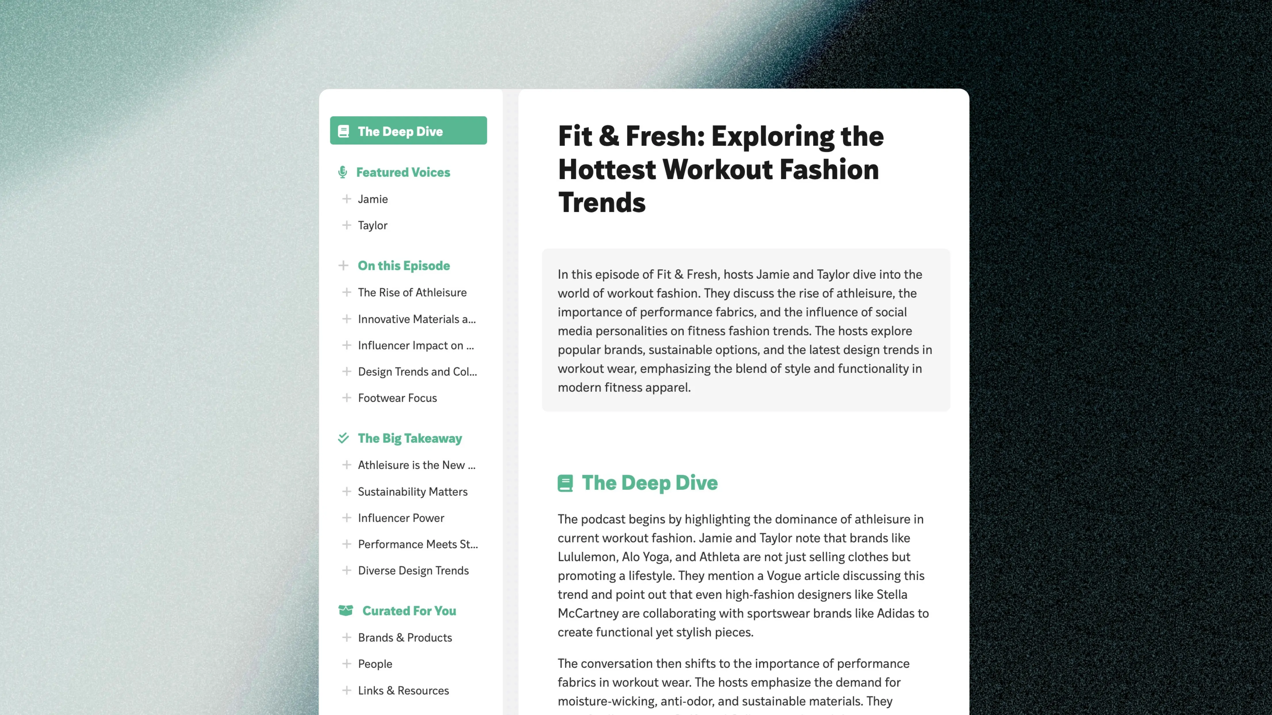 From conversation to newsletter